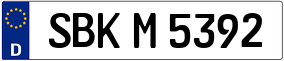 Trailer License Plate